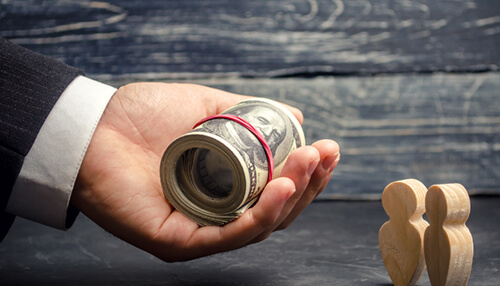 Truefi Truefi decentralized lending concept showing money in hand symbolizing trust-based crypto lending.