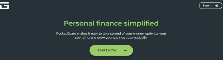 Pocketguard financial management software, offering tools to optimize spending and grow savings. Pocketguard money management service