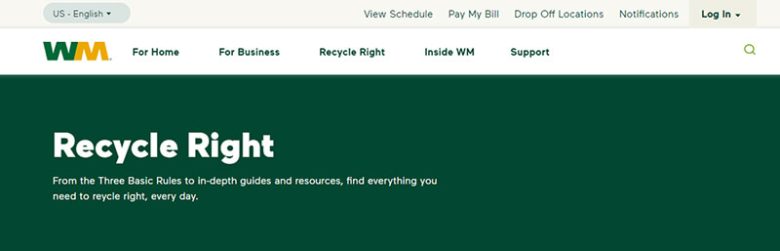 Recycle right app by wm, providing innovative recycling tips and guides for effective waste management Recycle right innovative tech solutions