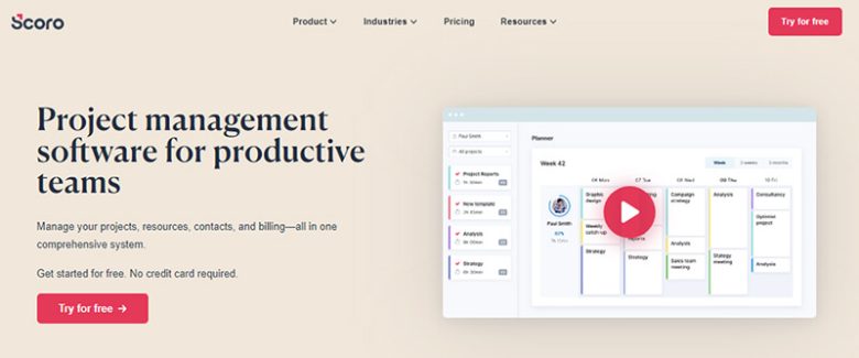 Scoro Scoro project management tool