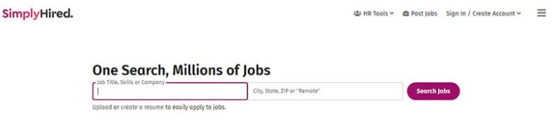 Simplyhired platform for freelancers providing millions of job listings with an easy-to-use search and apply option. Simplyhired freelance websites