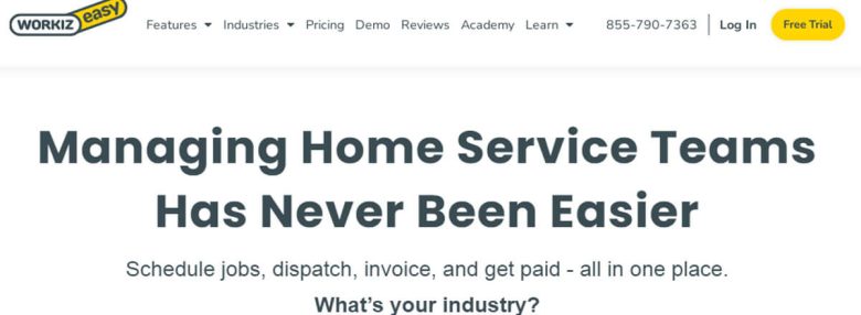 Workwiz field service management software for managing home service teams with job scheduling, dispatch, invoicing, and payments in one place Workwiz field service management