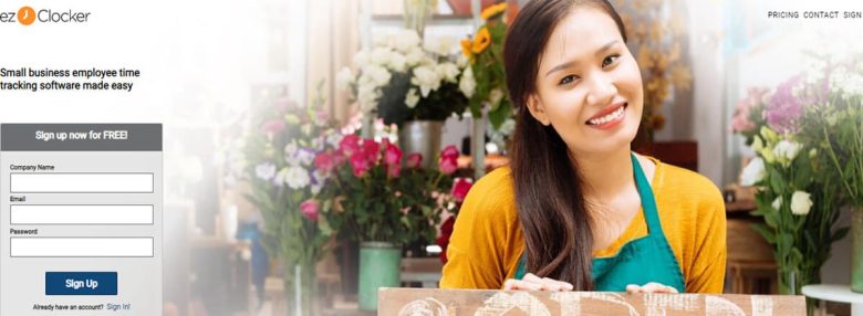 Ezclocker small business employee time tracking software featuring simple setup for tracking employee hours and time using mobile apps Ezclocker field service management