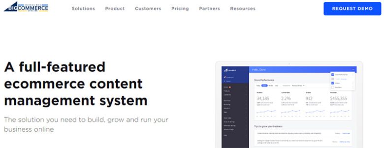 Bigcommerce ecommerce content management system offering full-featured solutions to build, grow, and run online businesses Bigcommerce content management systems
