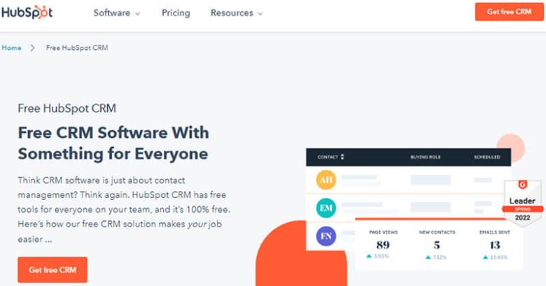 Welcome to HubSpot CRM. Finally, free CRM software to manage contacts and collaborate with teams.