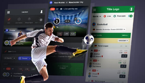 Introduction of new providers Nuxgame igaming platform featuring sports betting interface and football player