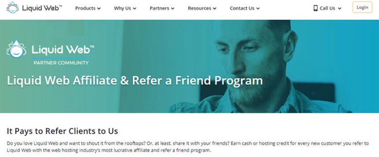 Liquid web affiliate and referral program offering cash or hosting credit for referring new customers. Liquid web affiliate programs