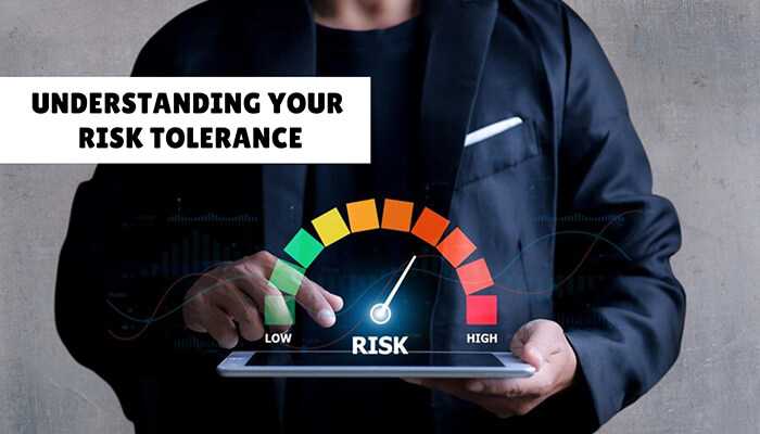 Understanding your risk tolerance Understanding your risk tolerance: a person holding a tablet displaying a risk meter, illustrating the varying levels of risk appetite from low to high, with implications for investment horizon planning.