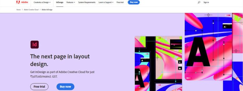 Adobe in design Adobe in design graphic designing software