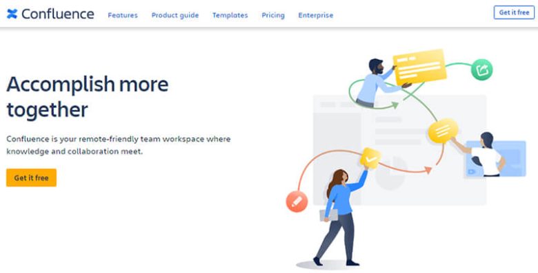Confluence - tycoonstory | tycoonstory media Confluence homepage promoting its team collaboration workspace for knowledge sharing and project management.