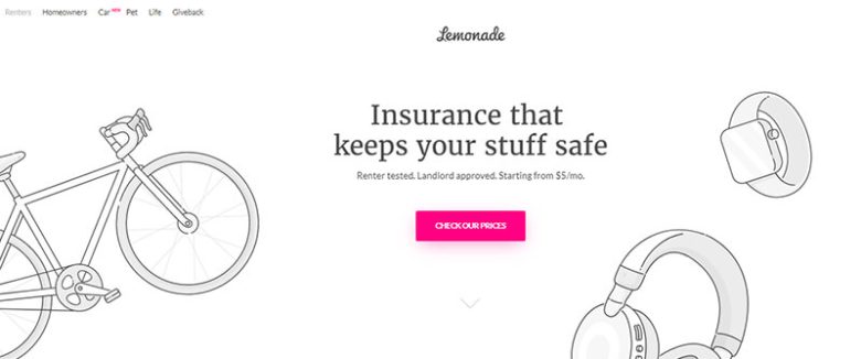 Lemonade - tycoonstory | tycoonstory media A bike and headphones; lemonade's renters insurance for cheap, to keep your stuff safe