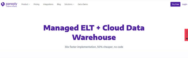 Panoply - tycoonstory | tycoonstory media Panoply homepage advertising its managed elt and cloud data warehouse services.