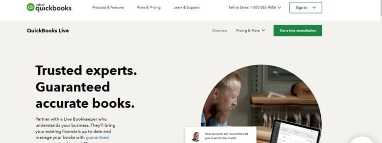 Quickbooks live Cloud-based bookkeeping solution featuring expert bookkeepers and guaranteed accurate financial records for small businesses.