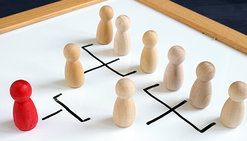 Digital business models A visual representation of organizational hierarchy, illustrating the strategic planning often necessary when implementing digital business models.