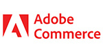Adobe commerce - tycoonstory | tycoonstory media Adobe commerce logo with a bold red font, representing a leading ecommerce platform.