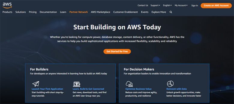 Cloud computing service provider Amazon web services cloud computing service