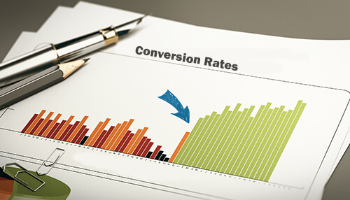Greater conversion rates - tycoonstory | tycoonstory media Graph showing an increase in conversion rates, illustrating the impact of using social media influencers for business growth and enhanced customer engagement.