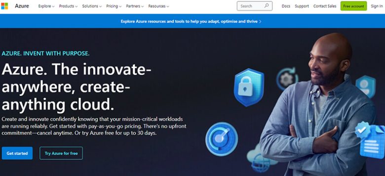 Cloud computing service provider Microsoft azure cloud computing service