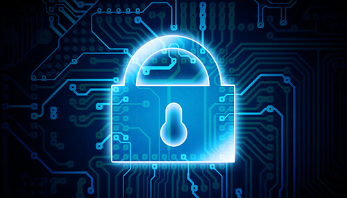 Secure remote access Secure remote access represented by a glowing digital lock on a circuit board, symbolizing encrypted connections and cybersecurity protection.