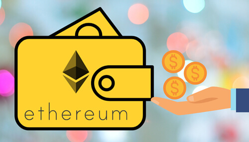 Examples of popular ethereum wallets that can be used to store your coins Illustration of an ethereum wallet with the eth logo and a hand receiving digital coins, representing how to trade eth securely.