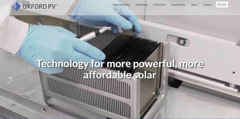 Oxford photovoltaics Oxford photovoltaics green energy startup