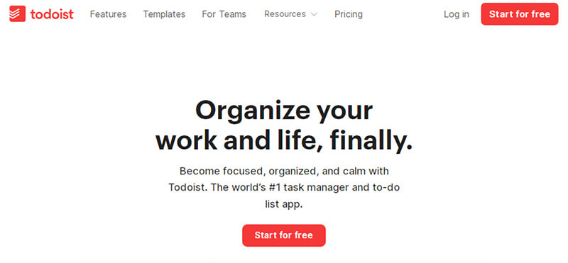 Todoist Todoist daily planner app