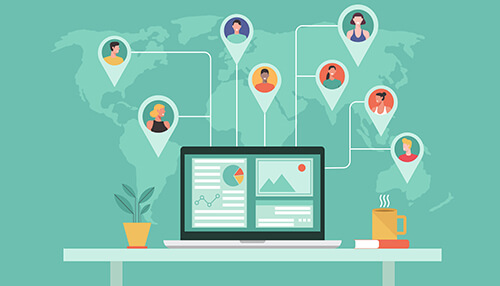 Update your resume - tycoonstory | tycoonstory media Illustration of global remote connections on a laptop, representing how digital communication shapes the modern professional world.