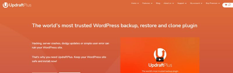 Wordpress websites Updraftplus