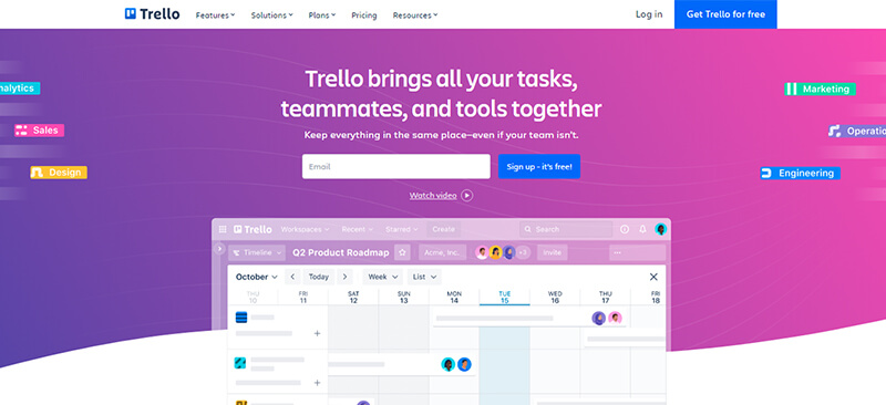 Trello Trello daily planner app