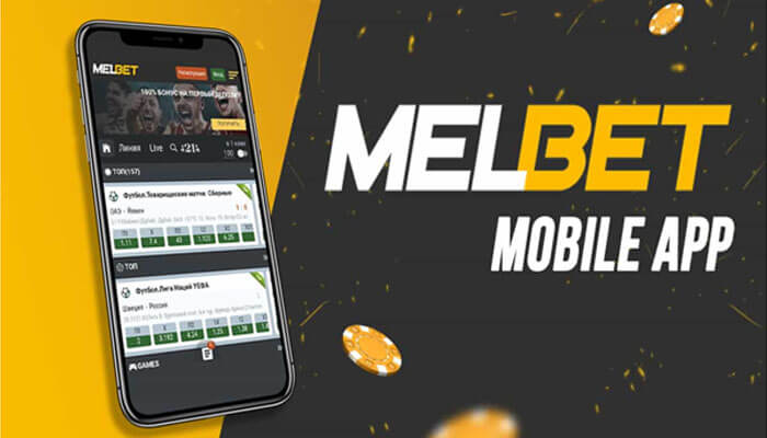 Melbet mobile Melbet mobile app interface displayed on a smartphone, showcasing live sports betting options and features, emphasizing the convenience of betting on the go.
