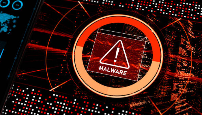 Installing malware Malware warning graphic showing security risks that users may face on gaming websites.