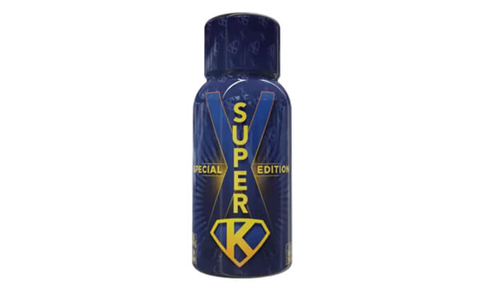 It is delicious Mit45 super k special edition supplement bottle, highlighting limited-edition branding and formulation.