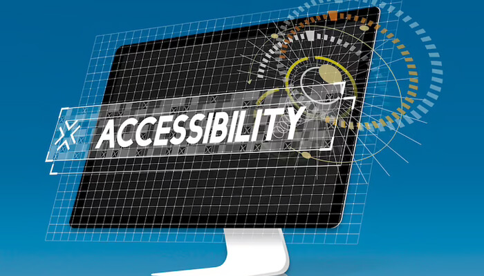 Making websites accessible Monitor displaying the word "accessibility. " making an effective business website usable for all.