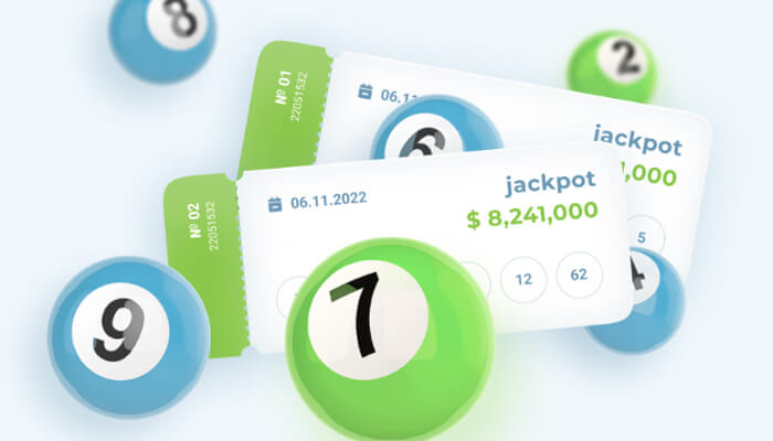 Rules and regulations of the game Colorful lottery balls and winning tickets showing a large jackpot amount, visually representing oz lotto gameplay and lottery results.