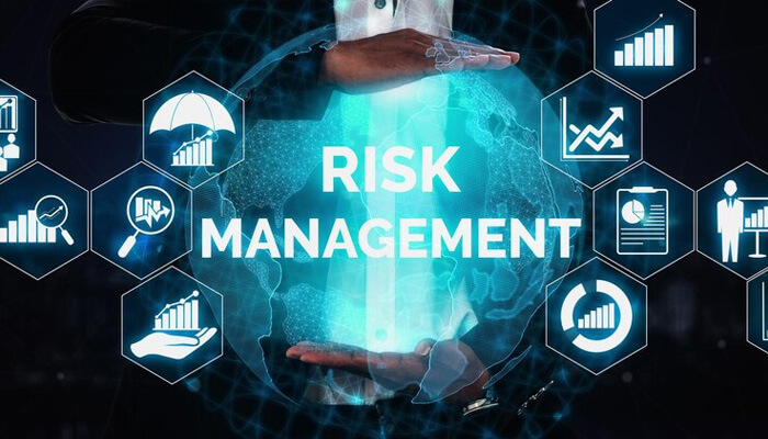 Risk management tools Edgewonk risk management visualization showing digital charts, analytics icons, and performance metrics used for professional trading analysis and control.