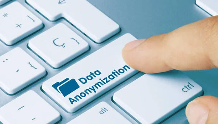 Data anonymization A keyboard key labeled'Data Anonymization,' highlighting a key action in data privacy and security.
