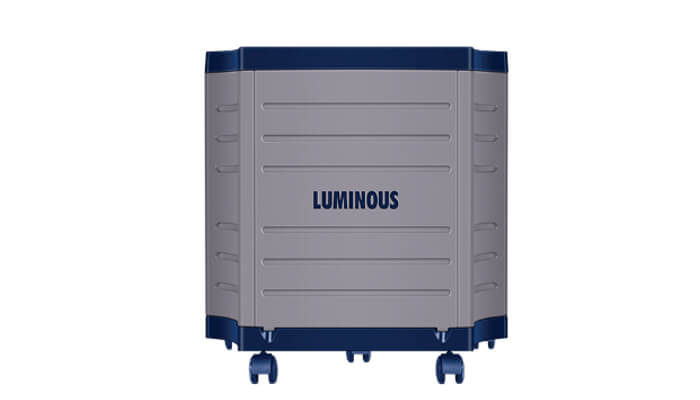 Mobility and convenience Large blue and white cooler labeled "luminous," emphasizing mobility and convenience for outdoor activities.