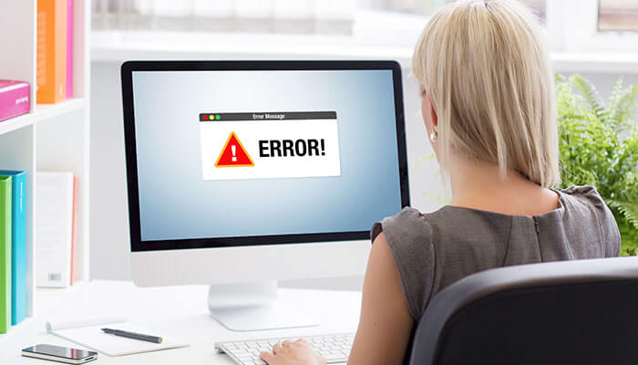 Quickbooks Quickbooks error message displayed on a computer screen, illustrating the process of troubleshooting by checking folder permissions to resolve access issues.