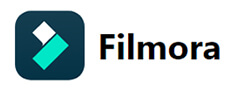 Filmora editor Filmora logo, a video editing software with an easy-to-use interface for green screen and visual effects.