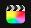 Final cut pro x Final cut pro logo, used for green screen video editing with advanced visual effects tools.