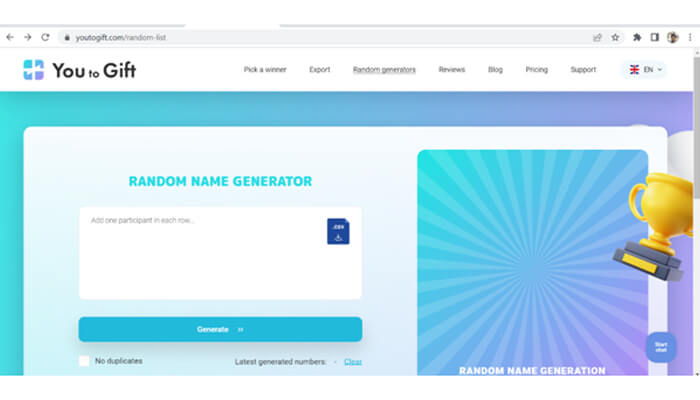 Social media Random list generator social media