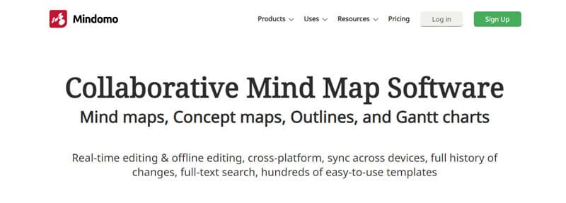 Diagramming tools Diagramming tools, mindomo website homepage showcasing collaborative mind mapping tools, perfect for creating diagrams, concept maps, outlines, and gantt charts.