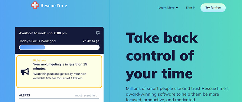 Rescuetime Rescuetime online tracking tool