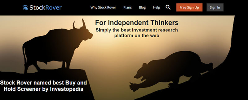 Backtesting software Stock rover platform, an investment research tool featuring backtesting software for analyzing and validating trading strategies and investment plans.