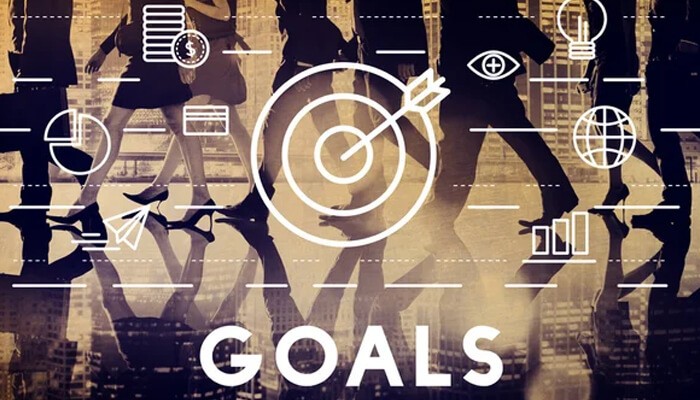 Alignment with organizational goals - tycoonstory | tycoonstory media Accountability concept showing professionals aligned with goals, targets, and performance tracking icons.