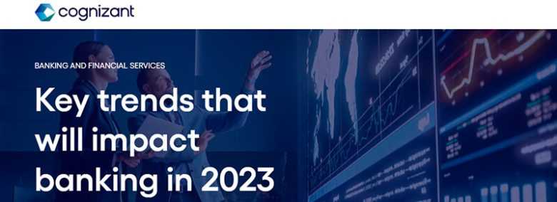 Cognizant - tycoonstory | tycoonstory media Cognizant banking and financial services webpage showing professionals analyzing digital financial data with text about key banking trends.