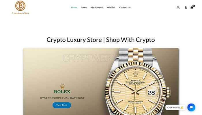 Shop with Crypto at Crypto Luxury Store Shop with Crypto at Crypto Luxury Store