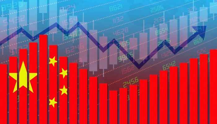 Chinese A graph showing rising market trends with the chinese flag in the background, reflecting china's economic growth and influence.