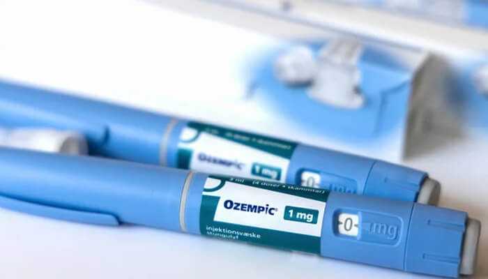 Ozempic Two ozempic injection pens with packaging, used for managing weight and controlling blood sugar levels.