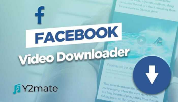 Y2mate - tycoonstory | tycoonstory media Graphic banner showing facebook video downloader interface with download icon and facebook branding for saving social media videos.